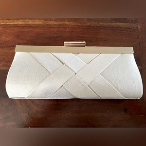 La Regale Nora Textured Satin Frame Clutch